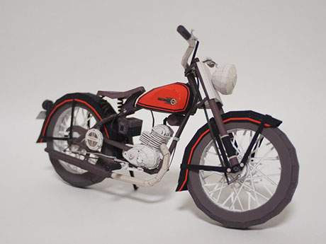 Harley Davidson Hummer Bike Paper craft