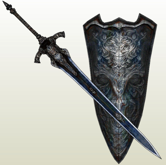 Greatsword & shield of Artorias Darksouls