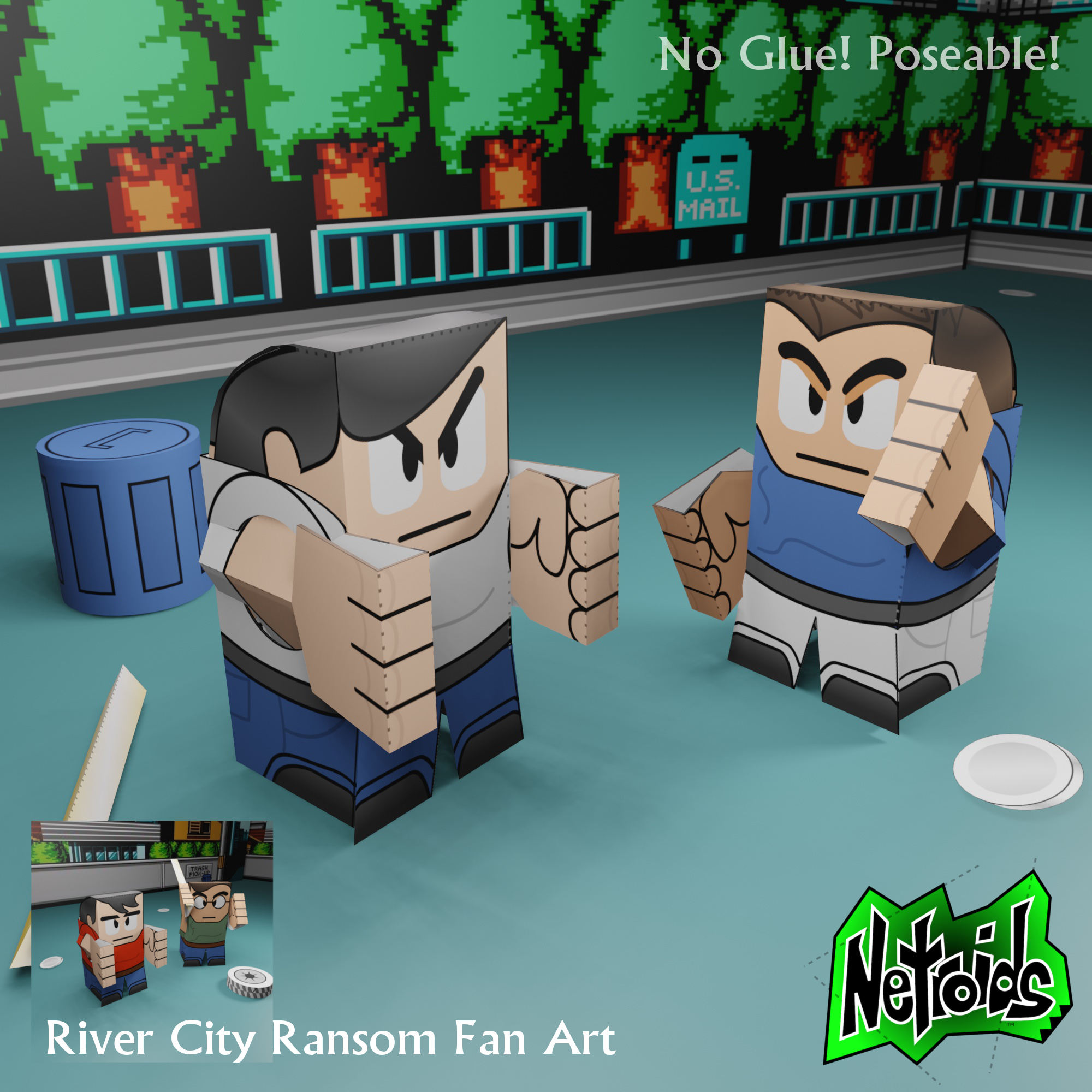 River City Ransom Fan Art Figures