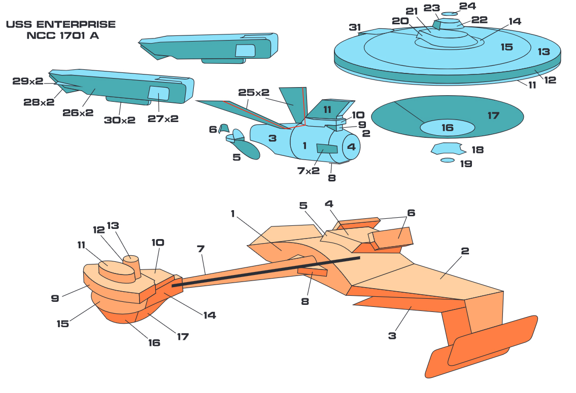 Undiscovered Country Enterprise NCC 1701 A & Klingon K’tinga Class Cruiser Kronos1